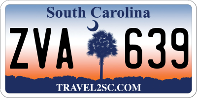 SC license plate ZVA639