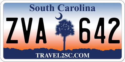 SC license plate ZVA642