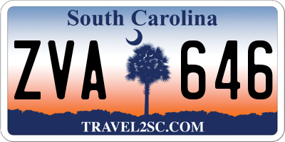 SC license plate ZVA646