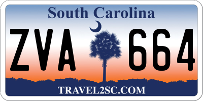 SC license plate ZVA664