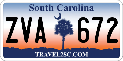 SC license plate ZVA672