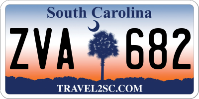 SC license plate ZVA682
