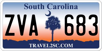SC license plate ZVA683