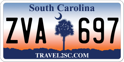SC license plate ZVA697