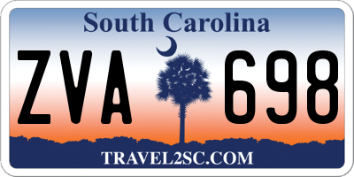 SC license plate ZVA698