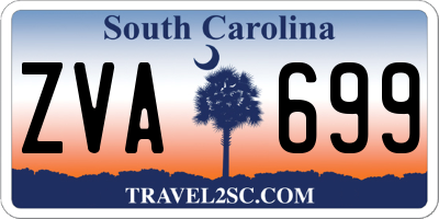 SC license plate ZVA699