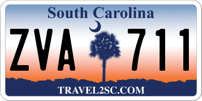 SC license plate ZVA711