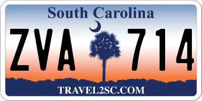 SC license plate ZVA714