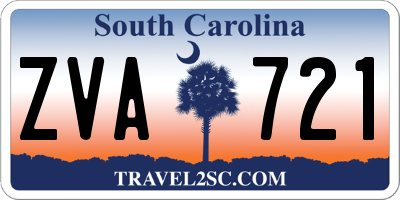 SC license plate ZVA721