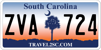 SC license plate ZVA724