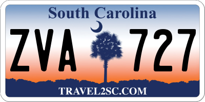 SC license plate ZVA727