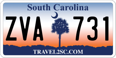 SC license plate ZVA731