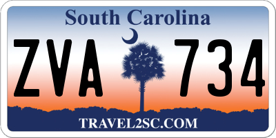 SC license plate ZVA734