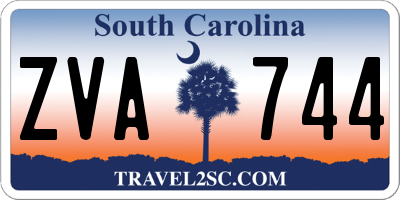 SC license plate ZVA744