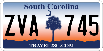 SC license plate ZVA745