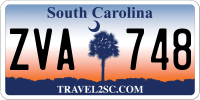 SC license plate ZVA748