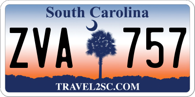 SC license plate ZVA757