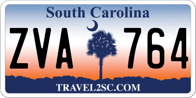 SC license plate ZVA764