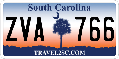 SC license plate ZVA766