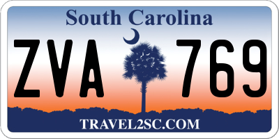 SC license plate ZVA769