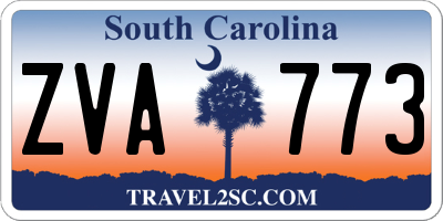 SC license plate ZVA773
