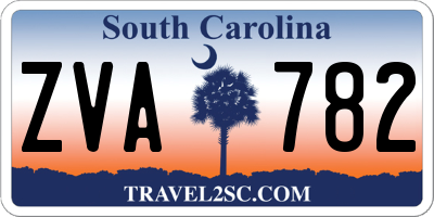 SC license plate ZVA782