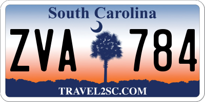 SC license plate ZVA784