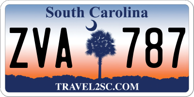 SC license plate ZVA787
