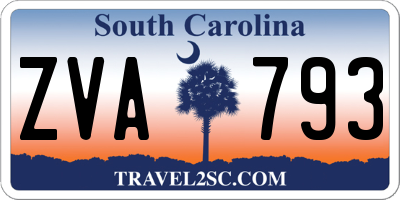 SC license plate ZVA793