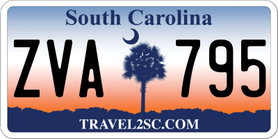 SC license plate ZVA795