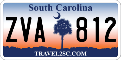 SC license plate ZVA812