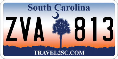 SC license plate ZVA813