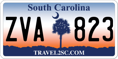 SC license plate ZVA823