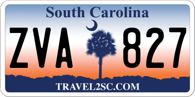 SC license plate ZVA827