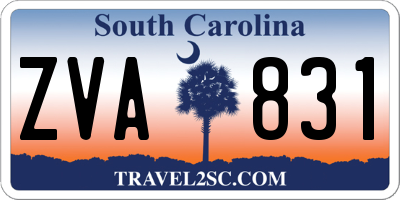 SC license plate ZVA831