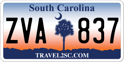 SC license plate ZVA837