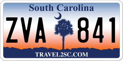 SC license plate ZVA841