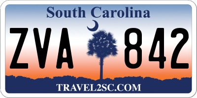 SC license plate ZVA842