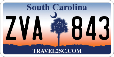 SC license plate ZVA843