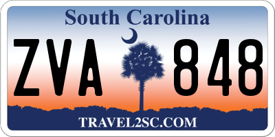 SC license plate ZVA848