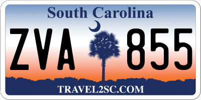 SC license plate ZVA855