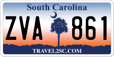 SC license plate ZVA861