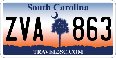 SC license plate ZVA863
