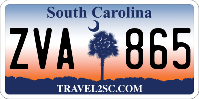 SC license plate ZVA865