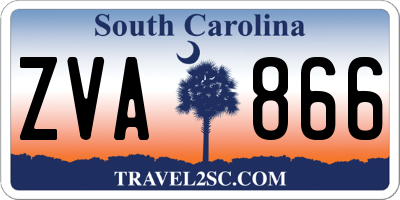 SC license plate ZVA866