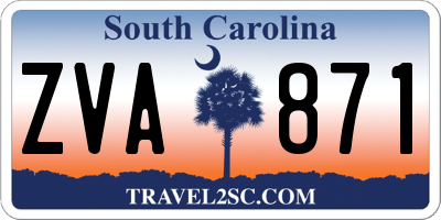 SC license plate ZVA871