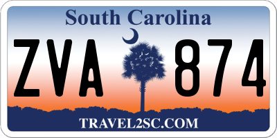 SC license plate ZVA874
