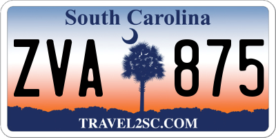 SC license plate ZVA875
