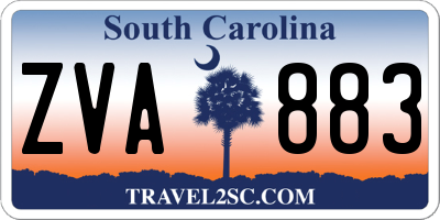 SC license plate ZVA883