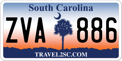 SC license plate ZVA886